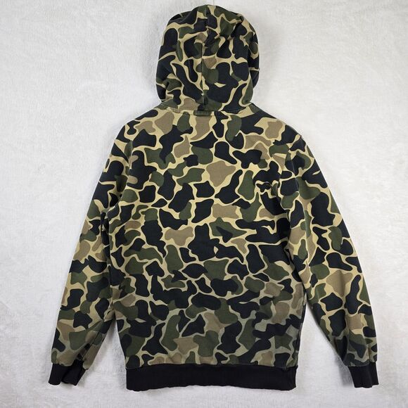 Adidas Camo Fade Hoodie Mens Size Small Trefoil Dip Dyed Grunge Hip Hop Y2K - Picture 10 of 11
